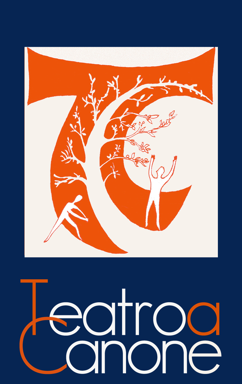 teatro a canone_baranciobluTaC logo definitivo_bianco su fondo nero